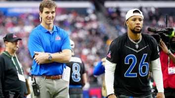 Eli Manning Jokes About His Glory Days After Seeing Saquon Barkley’s Impressive Leg Workout