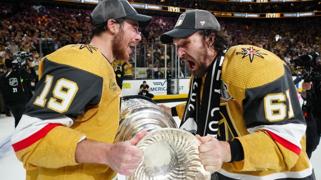 Golden Knights celebrate after winning Stanley Cup