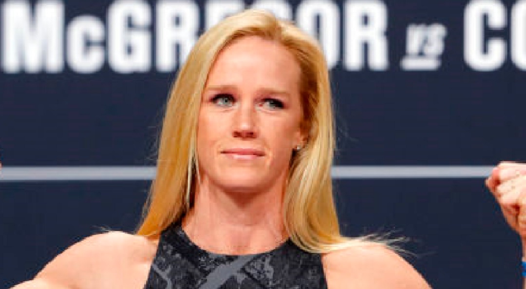 Holly Holm on the weigh-ins