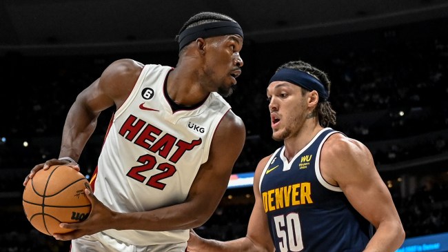 Aaron Gordon guarding Jimmy Butler in NBA Finals