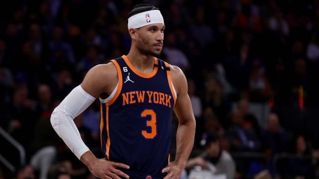 Josh Hart during a playoff game for the Knicks.