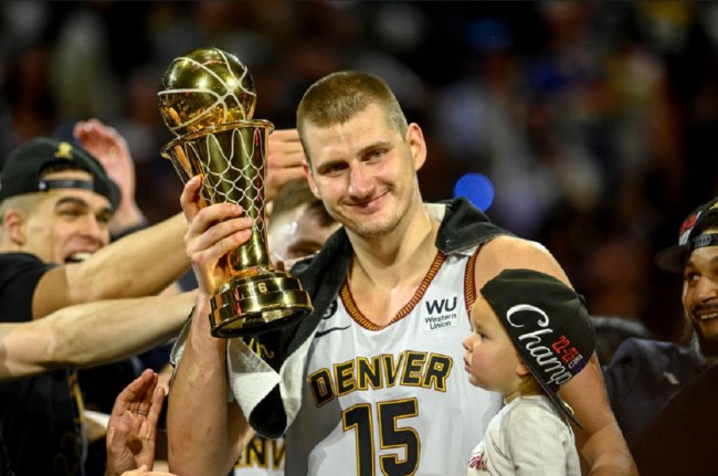 Nikola Jokic after winning NBA championship