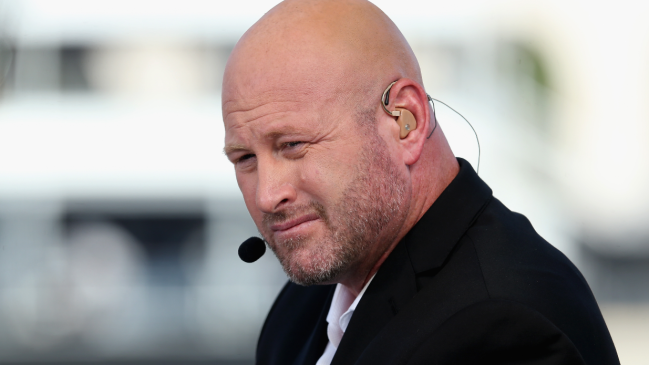 Trent Dilfer on set for an NFL pregame show.