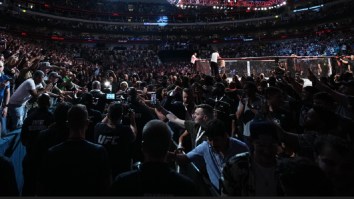 Guy Saves Beer During Wild Brawl In Crowd At UFC 289, Being Hailed As A Hero