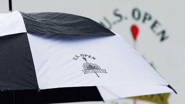 Golf umbrella at the U.S. Open