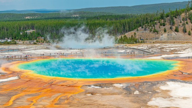 hot spring at Yellowstone National Park
