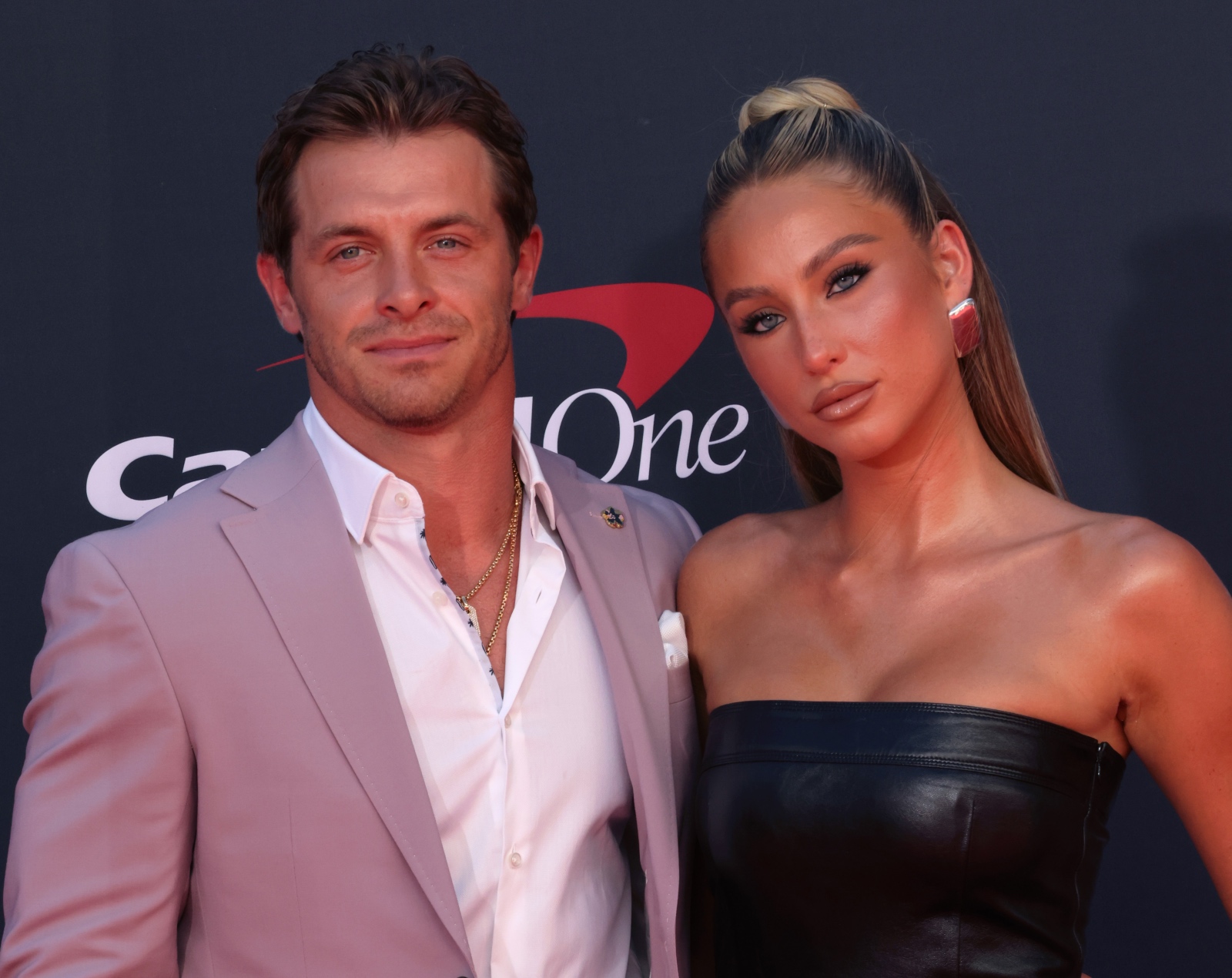 Braxton Berrios and Alix Earle at ESPYs red carpet