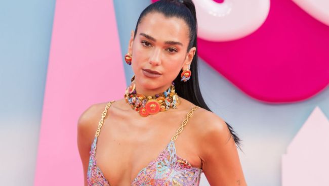 dua lipa at the london premiere of barbie
