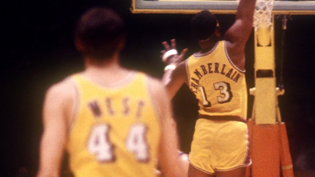 Jerry West and Wilt Chamberlain