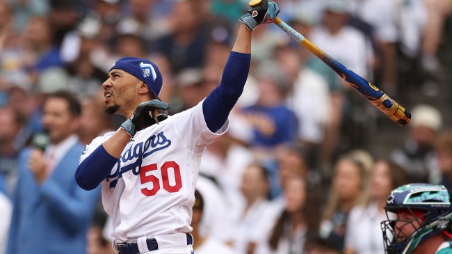 Mookie Betts takes a swing at the HR Derby.