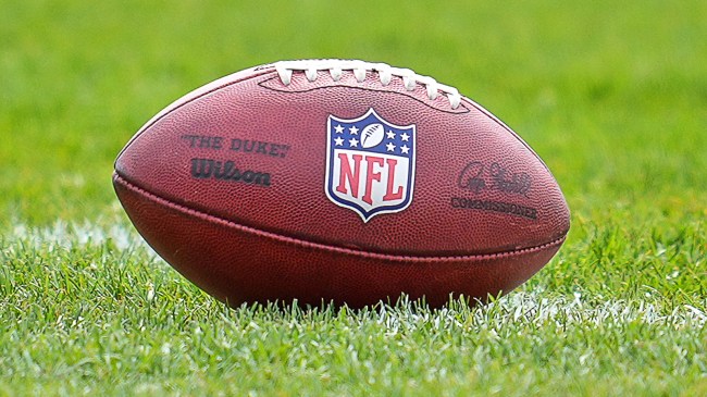 NFL logo on football