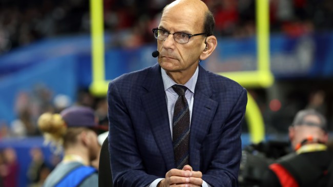 Paul Finebaum on set at the Peach Bowl.