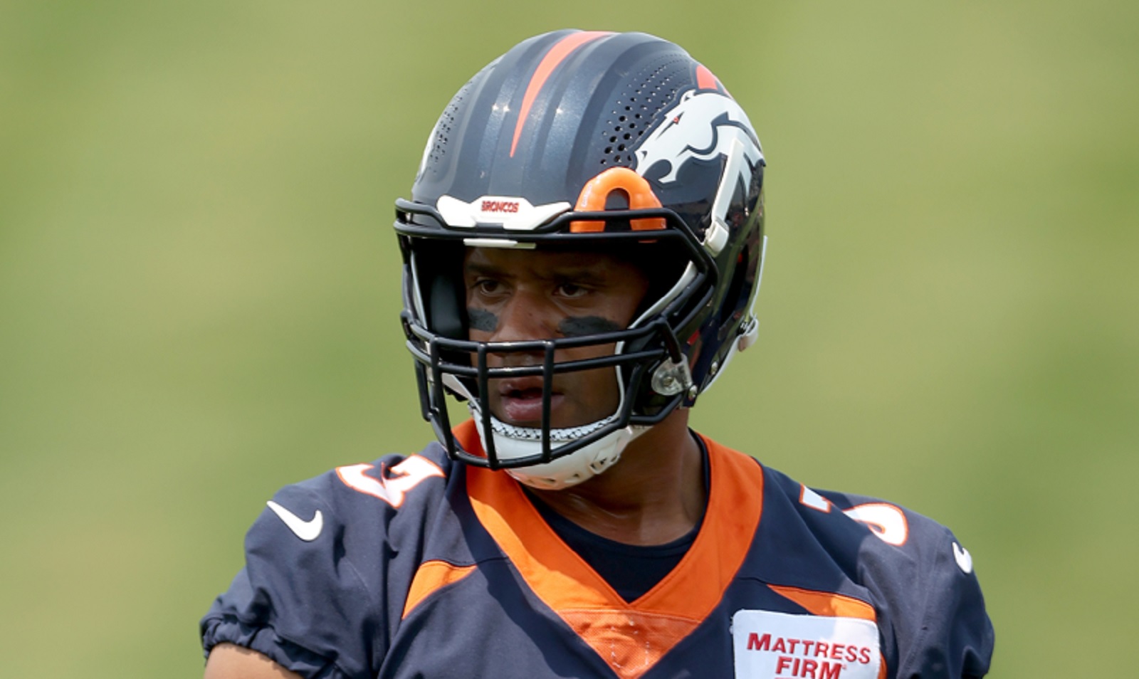 Russell Wilson on the field