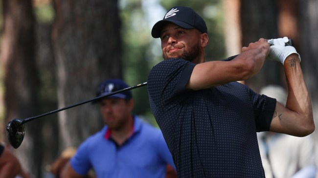 Steph Curry playing golf