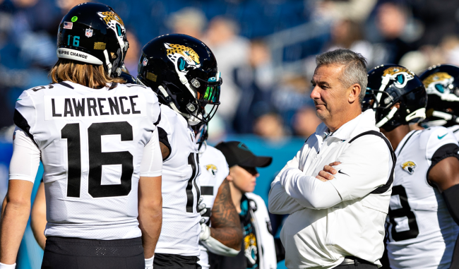 urban meyer trevor lawrence jaguars sidelines