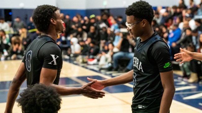 Bryce James and Bronny James