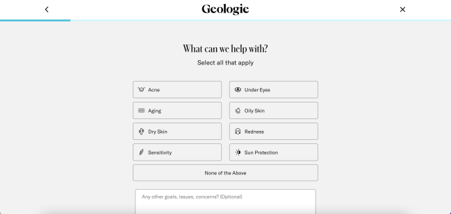 Geologie skincare quiiz