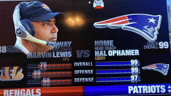 Hal Ophamer as Bill Belichik in Madden