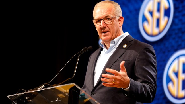 Commissioner Greg Sankey speaks at SEC Media Days.