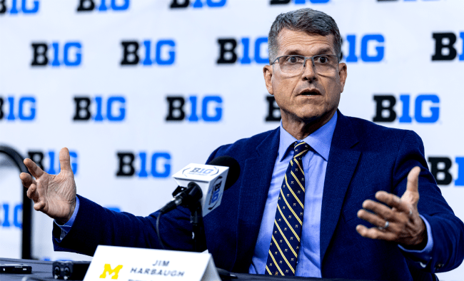 jim harbaugh big ten media day