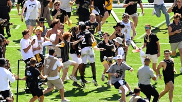 Massive Fight Breaks Out Between Colorado And Colorado State Teams In Pregame