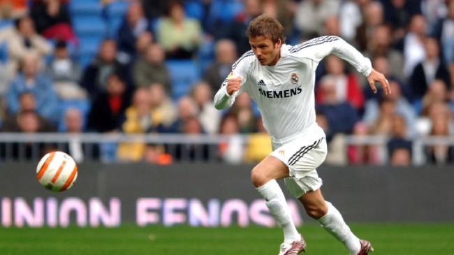 David Beckham on the field