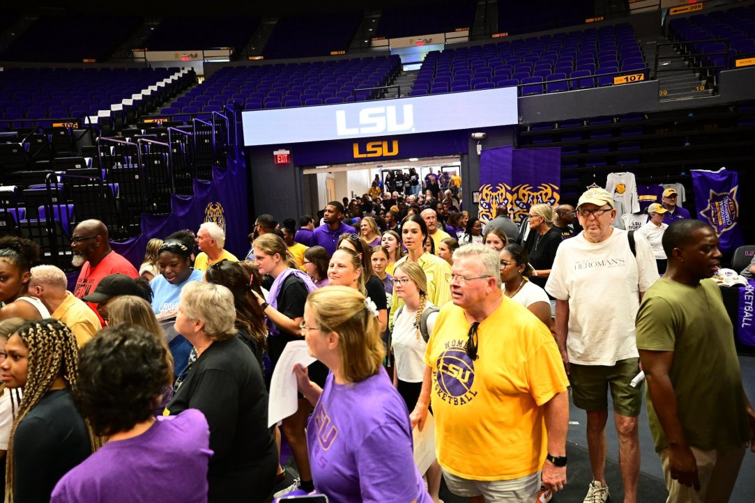 LSU Women's Basketball Practice Crowd