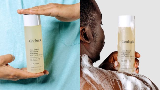 Geologie body wash for back acne