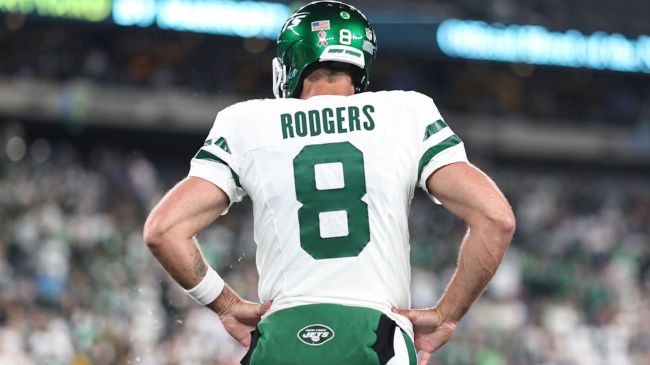 aaron rodgers in a jets jersey