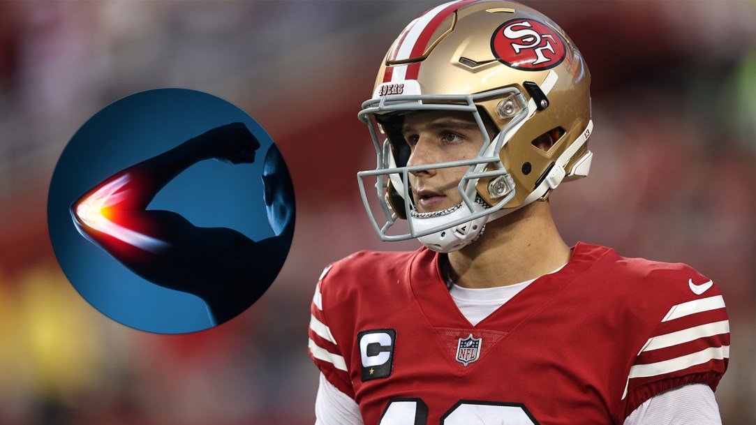 Brock Purdy Elbow UCL Surgery Amazon Thursday Night Football Graphic