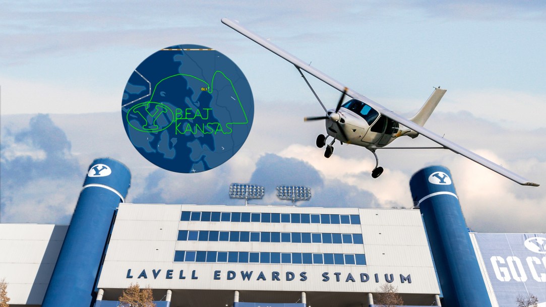 BYU Cougars Football Fan Beat Kansas Plane Washington