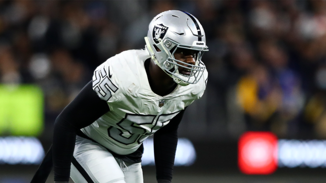 chandler jones lines up on defense for the raiders