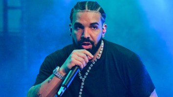 Drake Poses With Massive Collection Of 100s Of Bras That Have Been Throw At Him While Touring