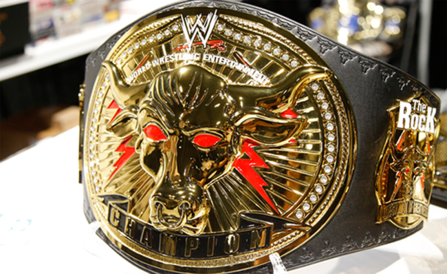 dwayne johnson the rock wwe championship belt