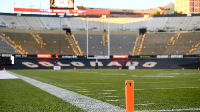 A field level view inside Folsom Field in Boulder.