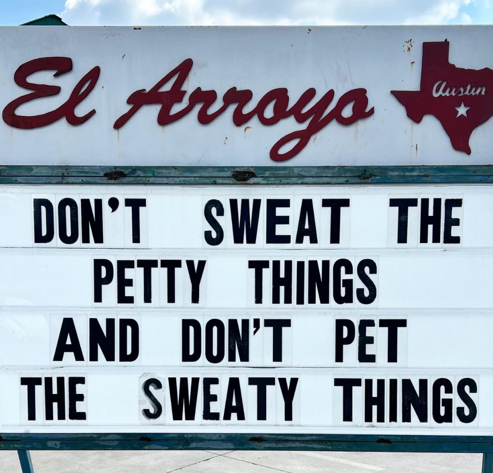 funny meme about life advice don't sweat small things