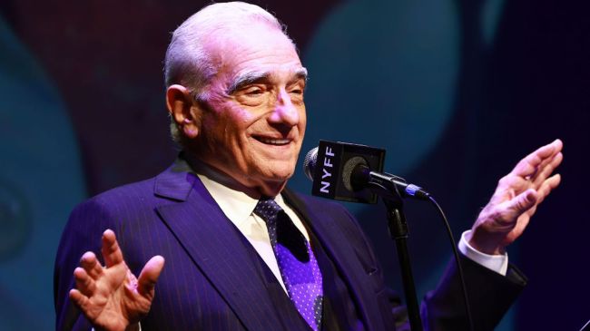 martin scorsese speaking into a mic
