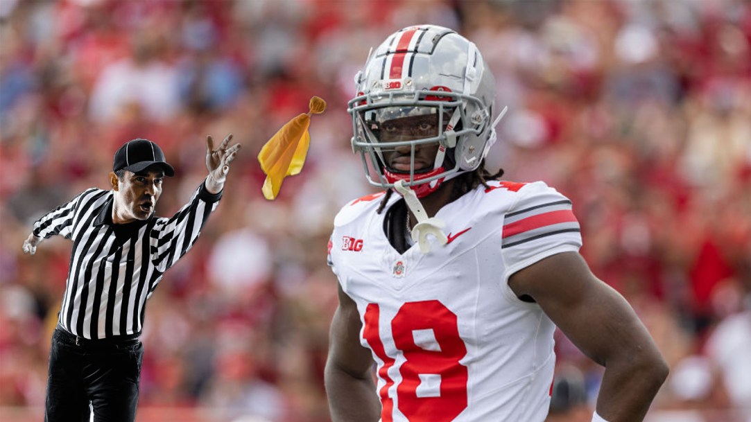 Marvin Harrison Jr was flagged for illegal touching in Ohio State's game against Indiana