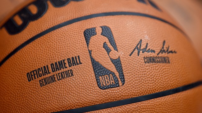 NBA logo on basketball