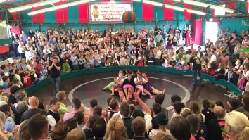 Woman Bravely Challenges The Oktoberfest ‘Devil’s Wheel’ And Nearly Wins The Battle