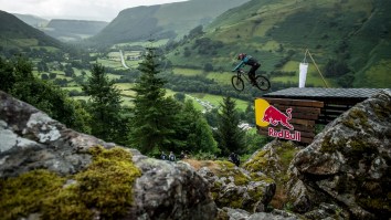 Drone Captures Extreme Mountain Biking Run Through A Dense Forest In First-Of-Its-Kind Footage