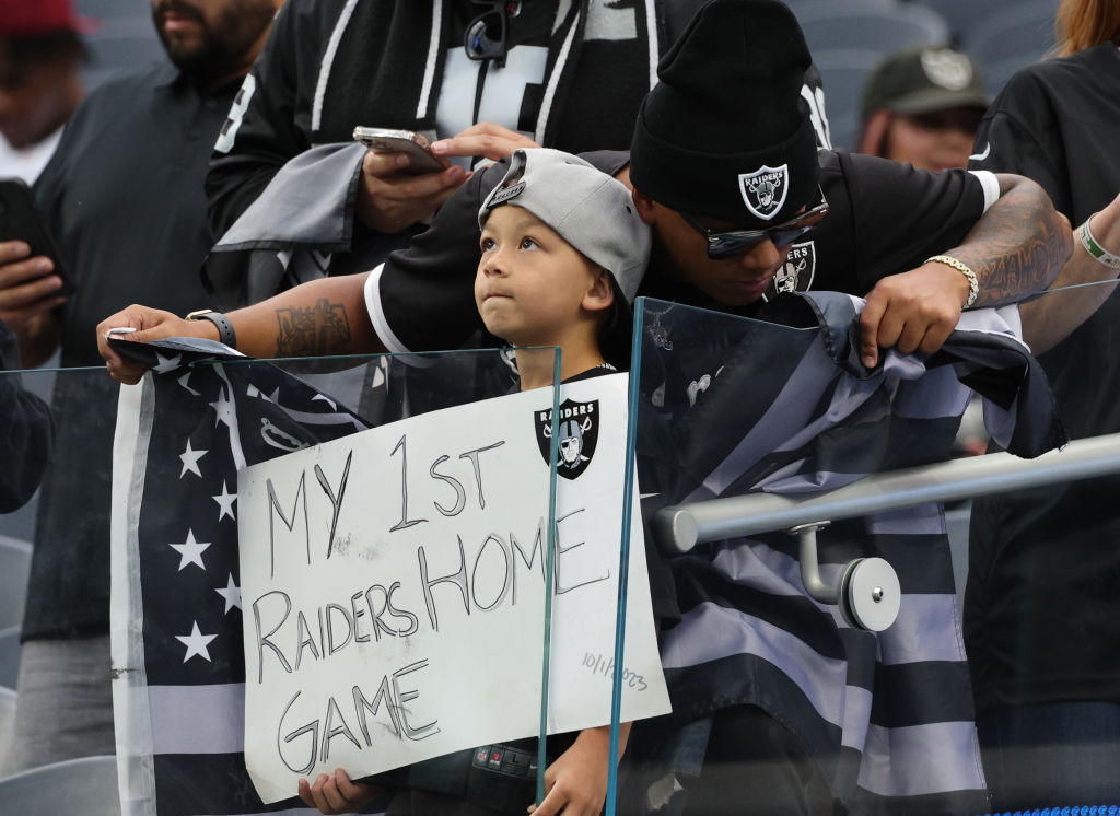Los Angeles Chargers Las Vegas Raiders Fans Takeover SoFi Stadium