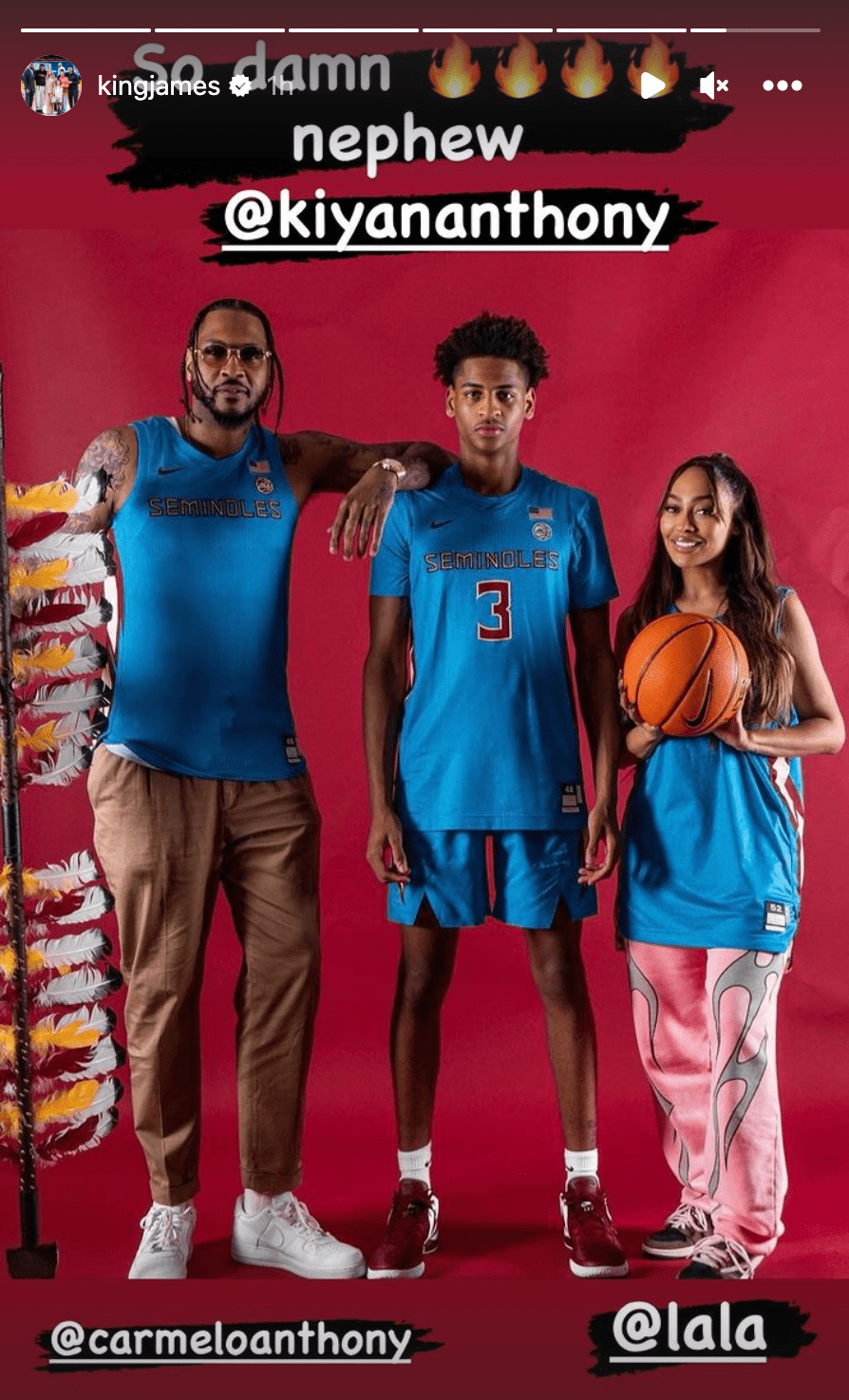 Kiyan Anthony Carmelo Florida State Recruiting Visit Syracuse LeBron James