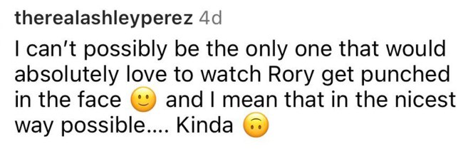 Pat Perez's wife Ashley comments about wanting to see Rory McIlroy get punched in the face