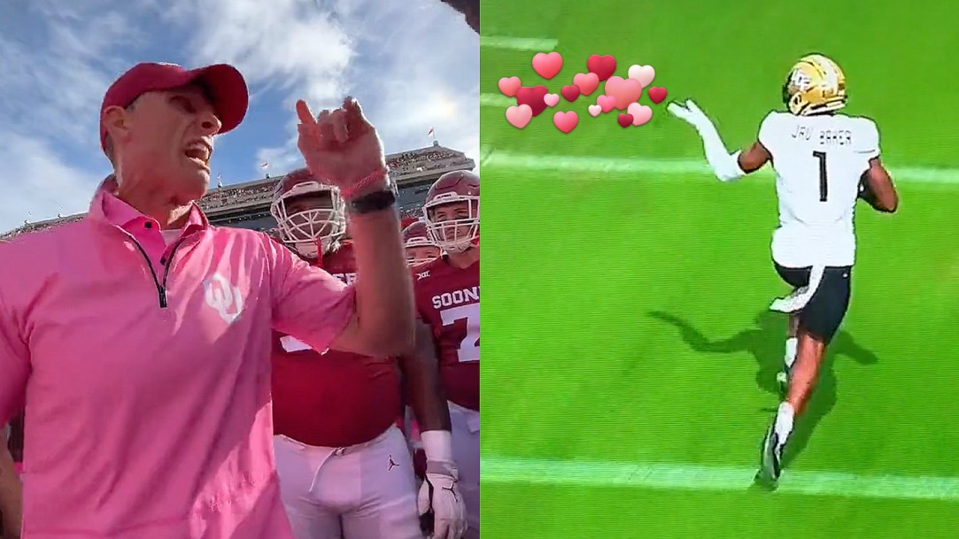 Brent Venables Oklahoma UCF Blow Kiss