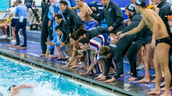 Ivy League Swimmer Goes FULL-SEND Off Diving Board To Break World Record In Electric Fashion