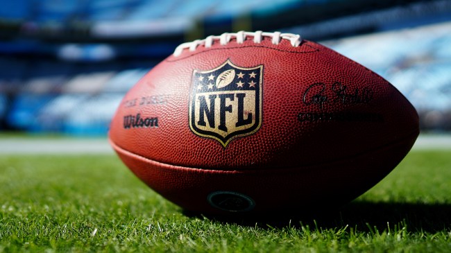 NFL logo on football