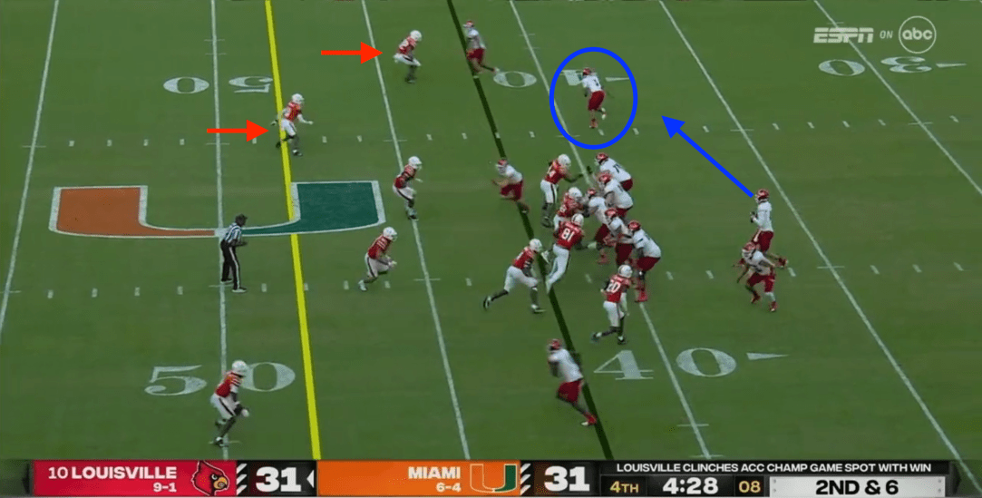 Miami Louisville Collision Touchdown Coleman