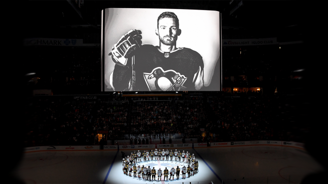 adam johnson tribute penguins ducks game