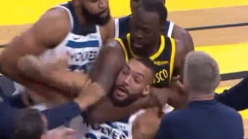 Draymond Green Puts Rudy Gobert In A Chokehold During Warriors-Timberwolves Brawl